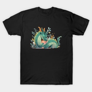 Adorable Dragon Animal Loving Cuddle Embrace Children Kid Tenderness T-Shirt